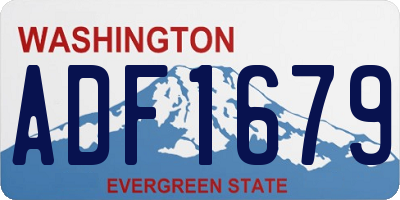 WA license plate ADF1679