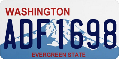 WA license plate ADF1698