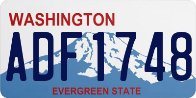 WA license plate ADF1748