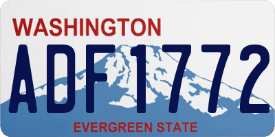 WA license plate ADF1772