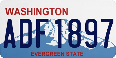 WA license plate ADF1897