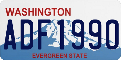 WA license plate ADF1990