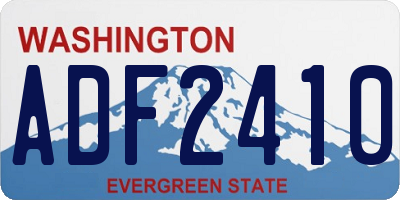 WA license plate ADF2410