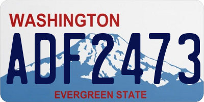 WA license plate ADF2473