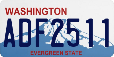 WA license plate ADF2511