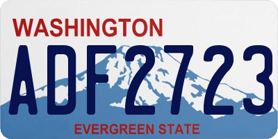 WA license plate ADF2723