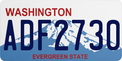 WA license plate ADF2730
