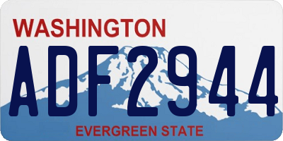 WA license plate ADF2944