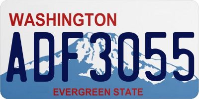 WA license plate ADF3055