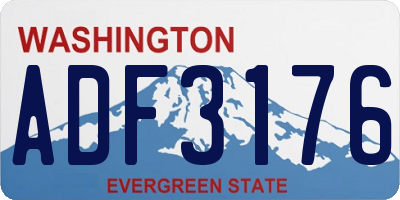 WA license plate ADF3176