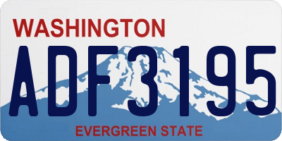 WA license plate ADF3195