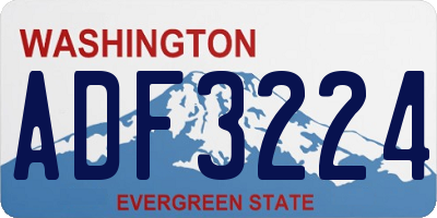 WA license plate ADF3224