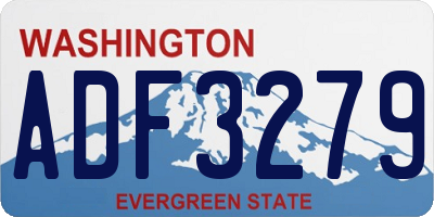 WA license plate ADF3279