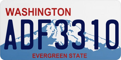 WA license plate ADF3310