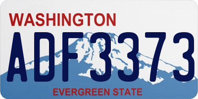 WA license plate ADF3373