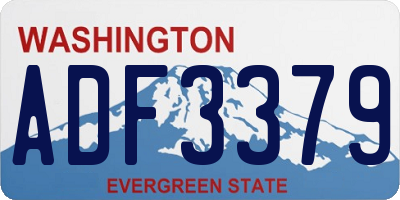 WA license plate ADF3379