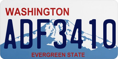 WA license plate ADF3410