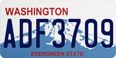 WA license plate ADF3709