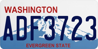 WA license plate ADF3723