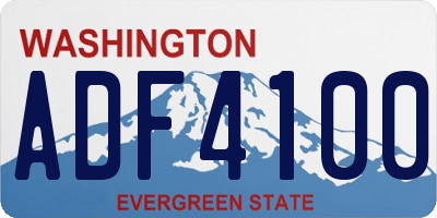 WA license plate ADF4100