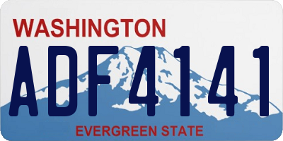 WA license plate ADF4141