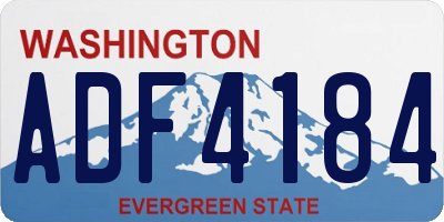 WA license plate ADF4184