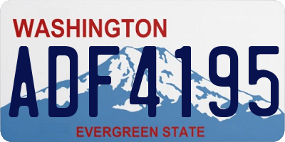 WA license plate ADF4195