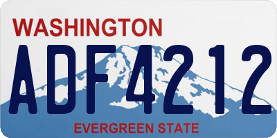 WA license plate ADF4212