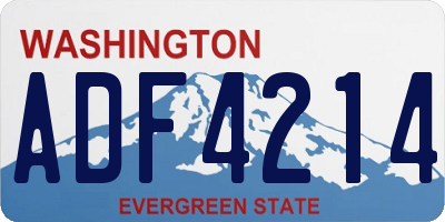 WA license plate ADF4214