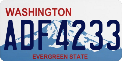 WA license plate ADF4233