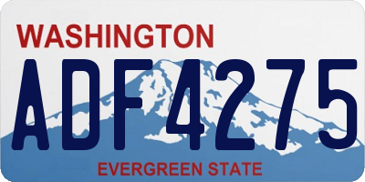 WA license plate ADF4275