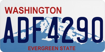 WA license plate ADF4290