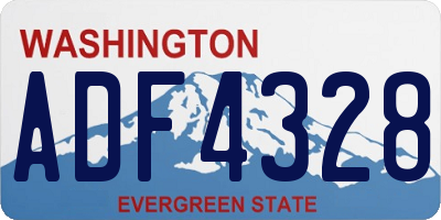 WA license plate ADF4328