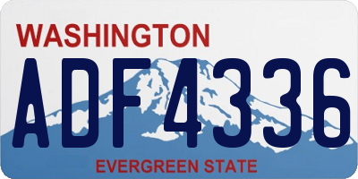 WA license plate ADF4336