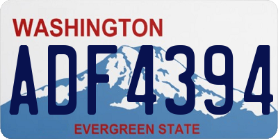 WA license plate ADF4394