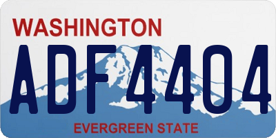 WA license plate ADF4404