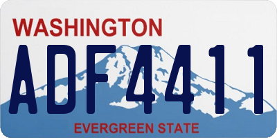 WA license plate ADF4411