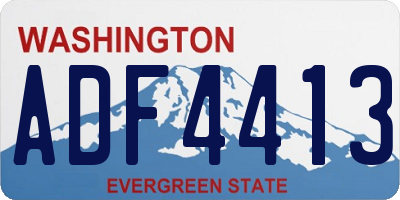 WA license plate ADF4413