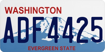 WA license plate ADF4425