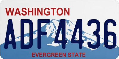 WA license plate ADF4436