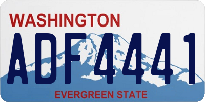 WA license plate ADF4441