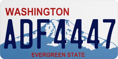 WA license plate ADF4447