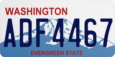WA license plate ADF4467
