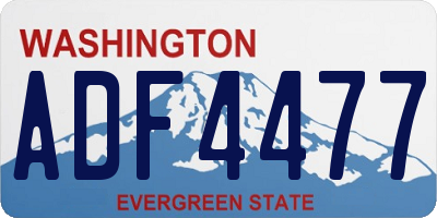 WA license plate ADF4477