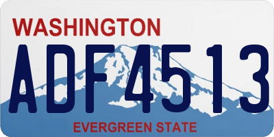 WA license plate ADF4513