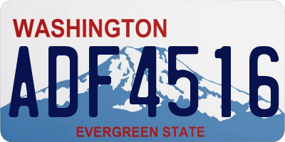 WA license plate ADF4516