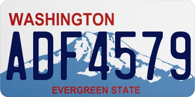 WA license plate ADF4579