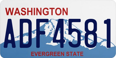 WA license plate ADF4581