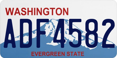 WA license plate ADF4582