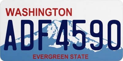 WA license plate ADF4590